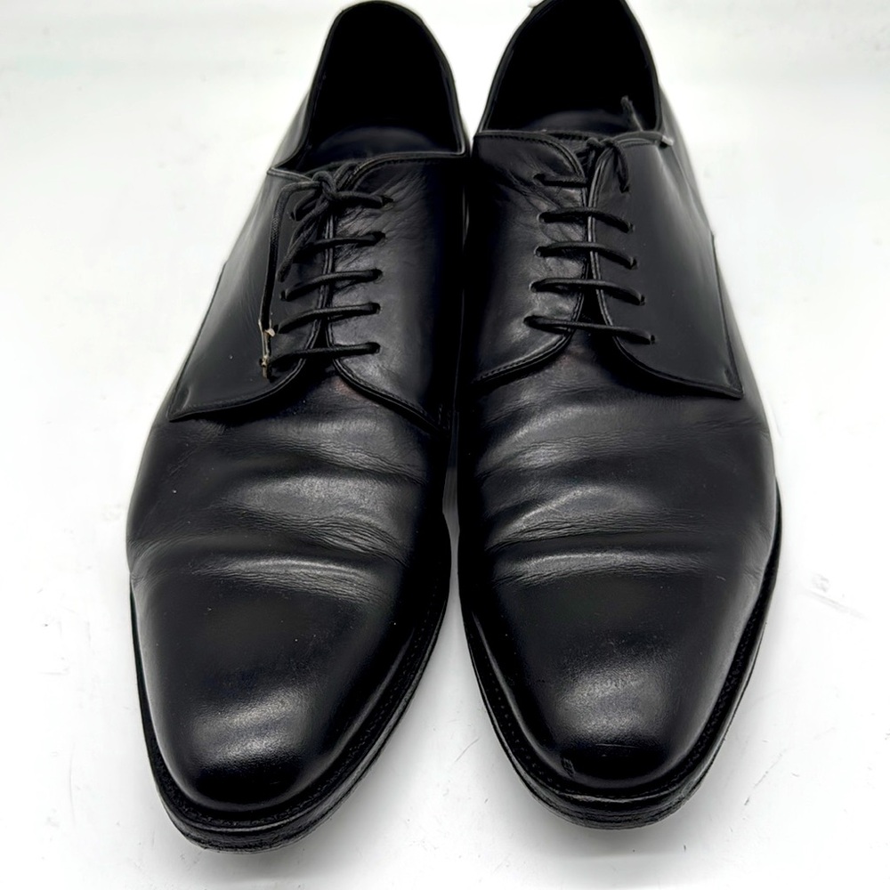Ermengildo Zegna black leather derby EU 9 EEE /US size 10 wide